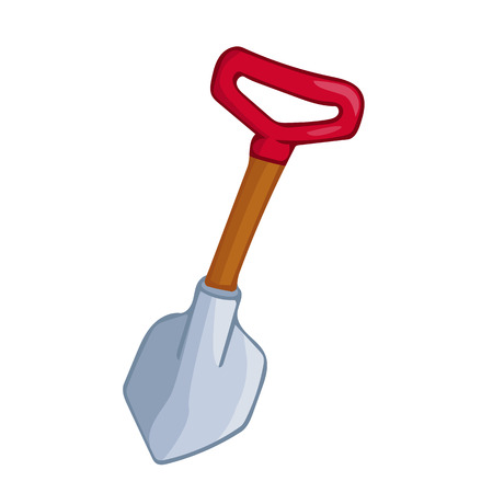 Shovel isolated illustration on white backgroundのイラスト素材