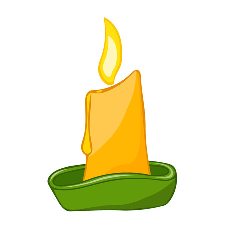 Candle isolated illustration on white backgroundのイラスト素材