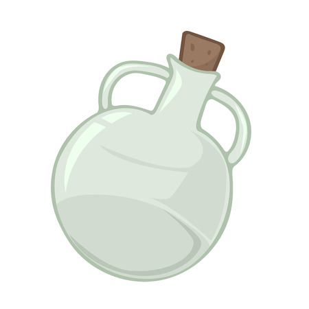 empty bottles isolated illustration on white backgroundのイラスト素材