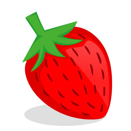 strawberry isolated illustration on white backgroundのイラスト素材