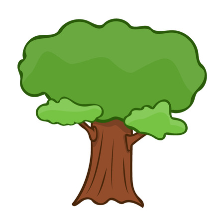 tree isolated illustration on white backgroundのイラスト素材
