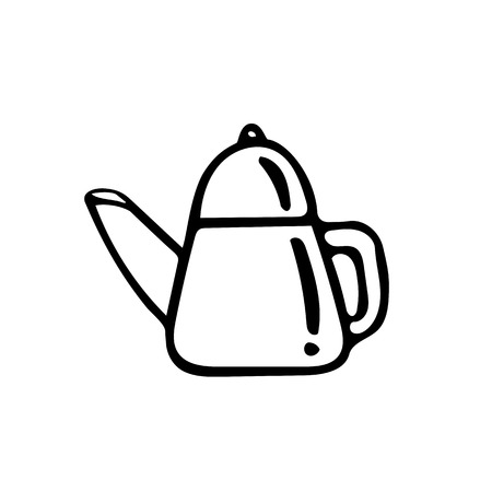 kettle icon on white backgroundのイラスト素材