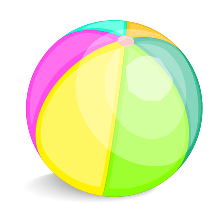 beach ball isolated illustration on white backgroundのイラスト素材