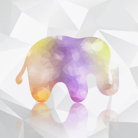 abstract elephant polygonalのイラスト素材