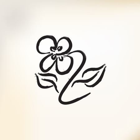 hand drawn flowerのイラスト素材