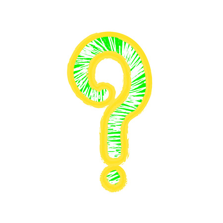 Question mark isolated illustration on white background