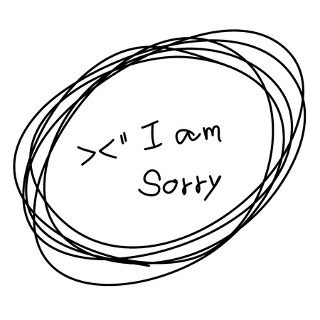 i am sorry textのイラスト素材
