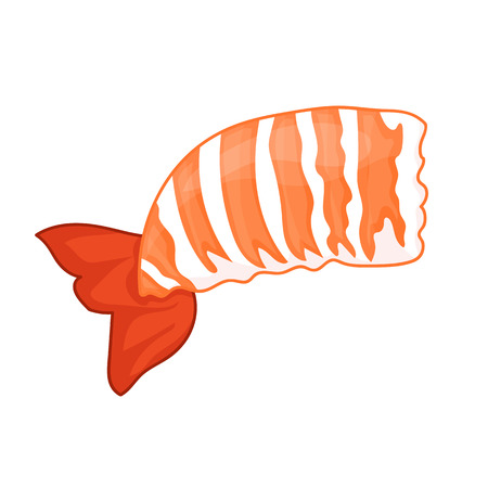 shrimp isolated illustration on white backgroundのイラスト素材