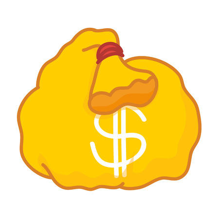 money bag isolated illustration on white backgroundのイラスト素材