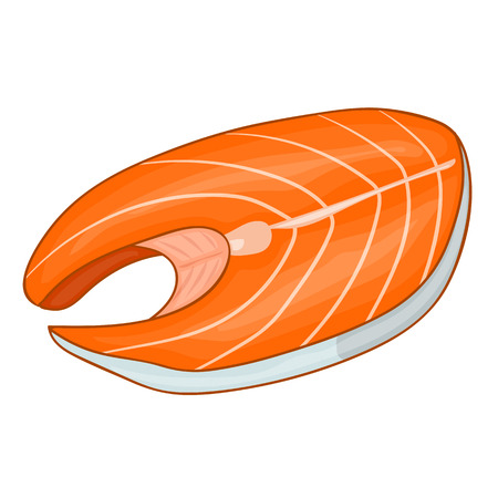 Fish steak of tuna isolated illustration on white backgroundのイラスト素材