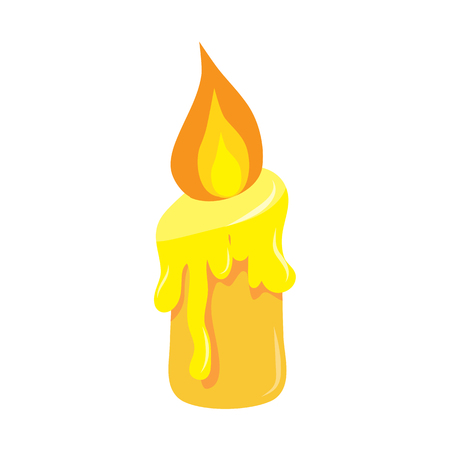 Candle isolated illustration on white backgroundのイラスト素材