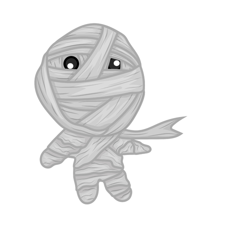 cute mummy isolated illustration on white backgroundのイラスト素材