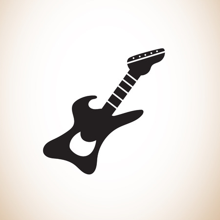 electric guitar silhouette iconのイラスト素材