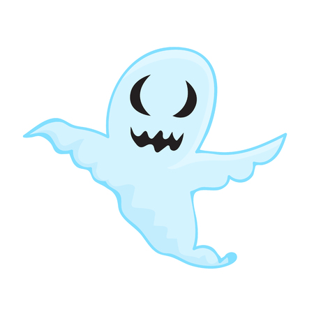 cute ghost isolated illustration on white backgroundのイラスト素材