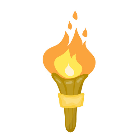 torch isolated illustration on white backgroundのイラスト素材