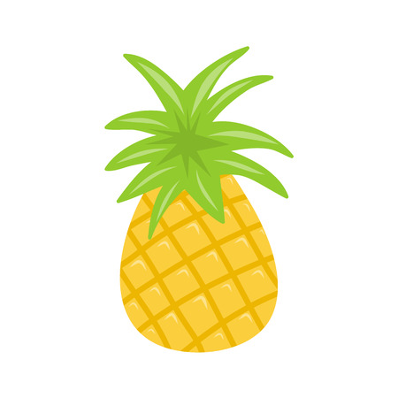pineapple isolated illustration on white backgroundのイラスト素材