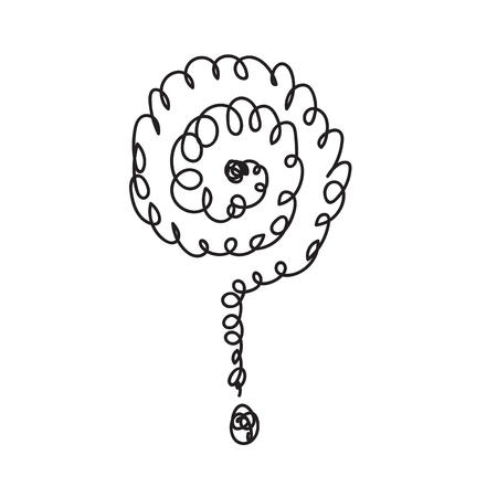 Hand draw Question mark on White backgroundのイラスト素材