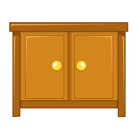 cabinet isolated illustration on white backgroundのイラスト素材