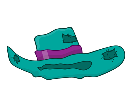 old hat isolated illustration on white backgroundのイラスト素材