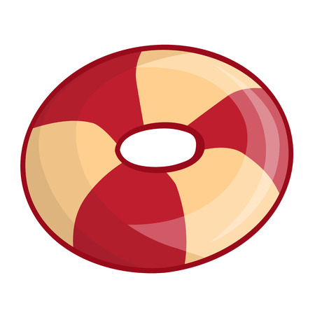 Swim ring isolated illustration on white background