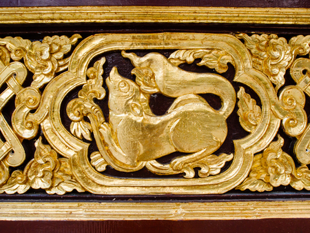 Traditional Thai style decorative wall