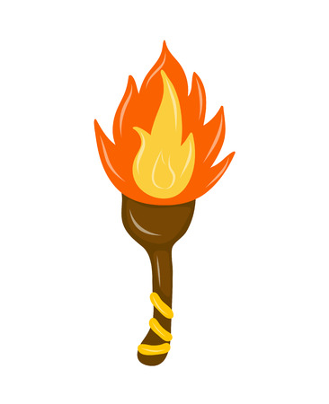 torch isolated illustration on white backgroundのイラスト素材