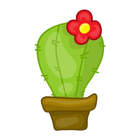 cactus isolated illustration on white backgroundのイラスト素材