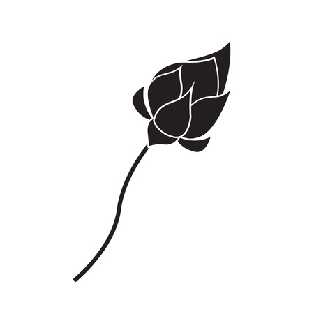 lotus icon isolated illustration on white backgroundのイラスト素材