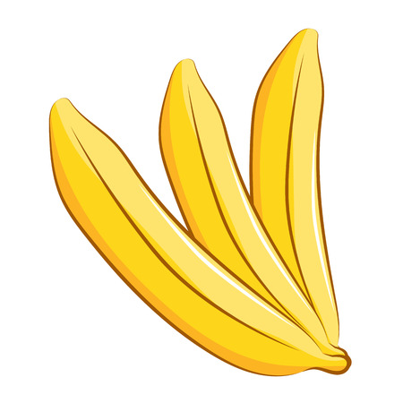banana isolated illustration on white backgroundのイラスト素材