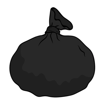 trash bag isolated illustration on white backgroundのイラスト素材