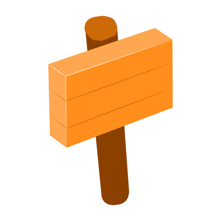 Wooden signs isolated illustration on white backgroundのイラスト素材
