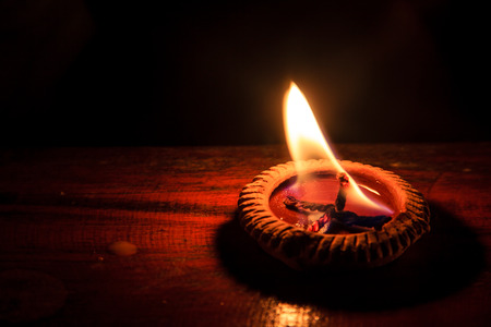 Burning candles in Loy Kratong Festival. thai styleの写真素材
