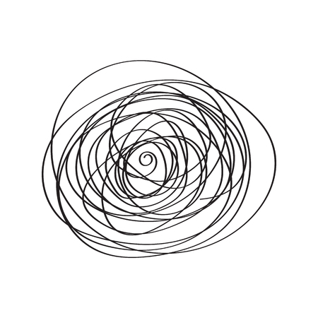 Hand drawn scribble of doodle circleのイラスト素材