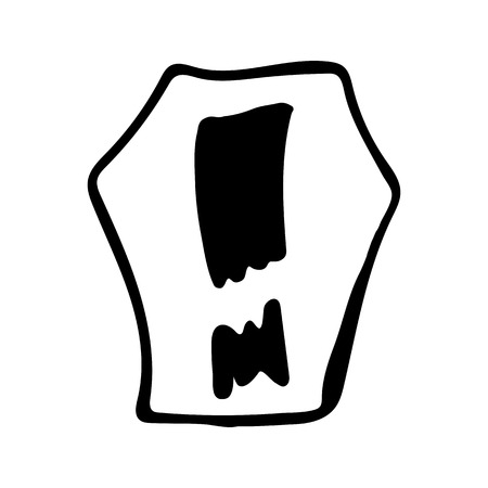 exclamation mark on White backgroundのイラスト素材