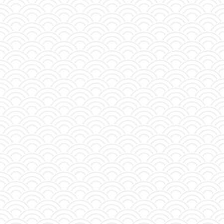 White seamless Traditional japanese seigaiha ocean wave patternのイラスト素材