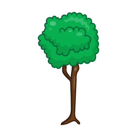 Tree isolated illustration on white backgroundのイラスト素材