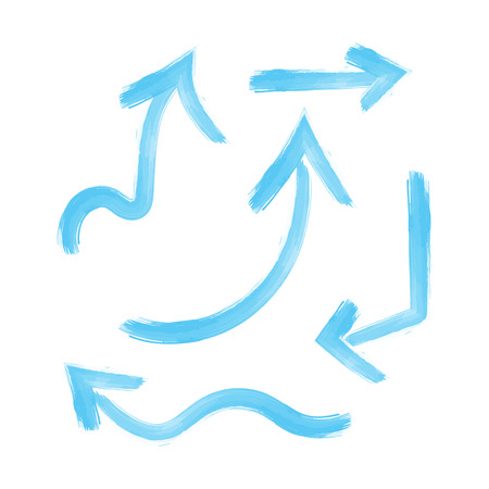 hand drawn arrows setのイラスト素材