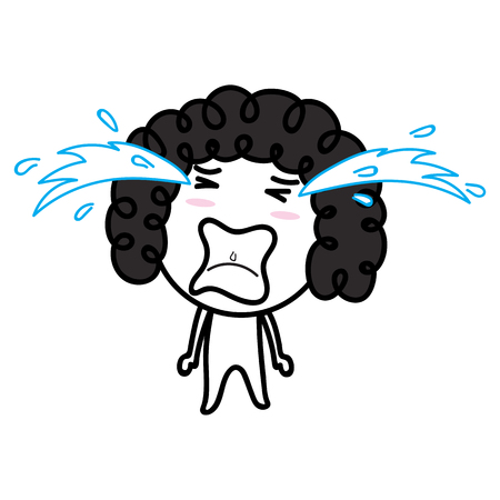 Cartoon Character cryingのイラスト素材