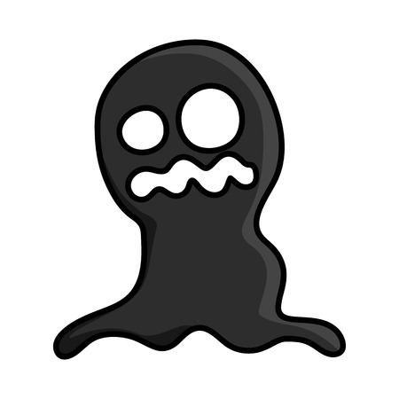 cute ghost isolated illustration on white backgroundのイラスト素材