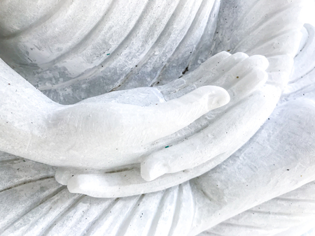 Close up hand of Buddhaの写真素材