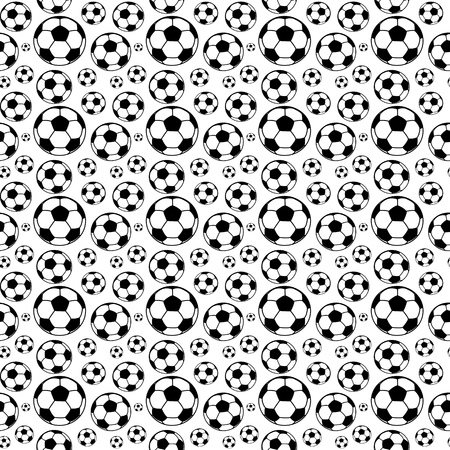 Seamless pattern with soccer ballsのイラスト素材