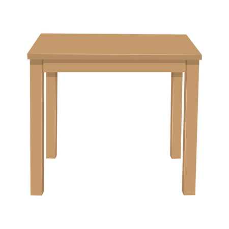 Wooden table illustration on isolated backgroundのイラスト素材