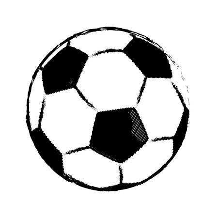Hand draw football ball isolated illustration on white backgroundのイラスト素材
