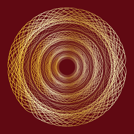 round golden shape. Vector illustration backgroundsのイラスト素材