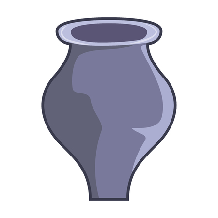 Clay pot isolated illustration on white backgroundのイラスト素材
