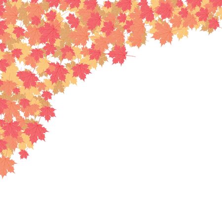 Autumn background with maple leaves. Vector illustration.のイラスト素材