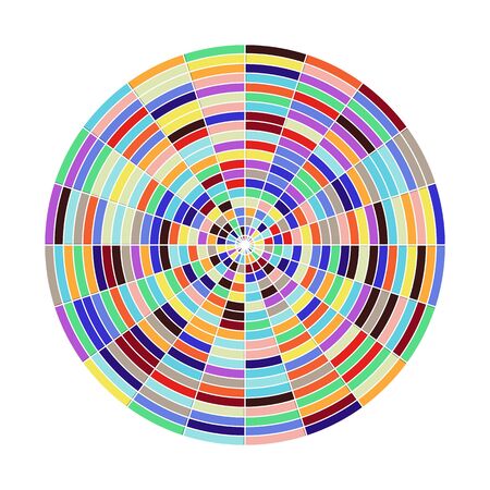 Colorful dashed random circles backgroundのイラスト素材
