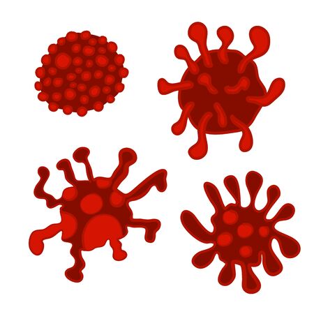 Virus or bacteria icon. World pandemic concept. Vector illustration.のイラスト素材