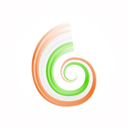 Abstract swirl Irish flag isolated on white backgroundのイラスト素材