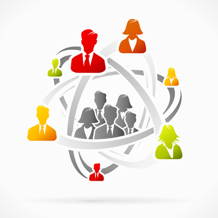 Abstract concept about business group attraction のイラスト素材